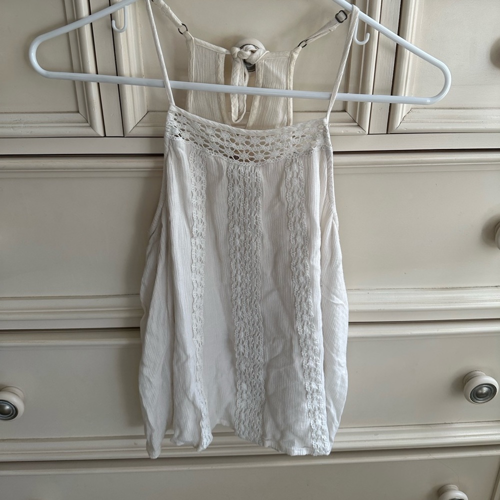 White Lacey Tank